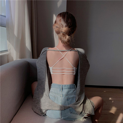 Περιστασιακή γυναικεία μπουζούρα με λεπτούς ιμάντες και ιμάντες