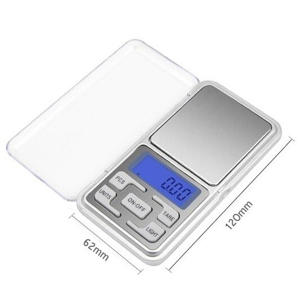 Малка прецизна електронна цифрова везна с капак