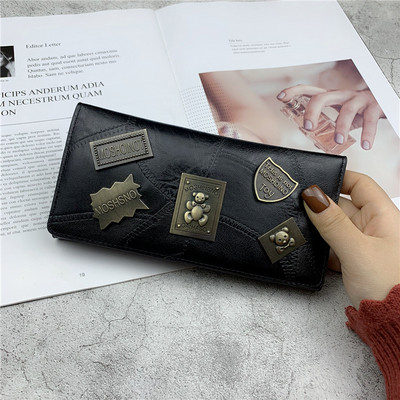 Modern női pénztárca eko bőrből, fém elemekkel