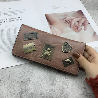 Modern női pénztárca eko bőrből, fém elemekkel