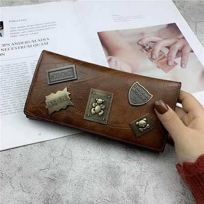 Modern női pénztárca eko bőrből, fém elemekkel