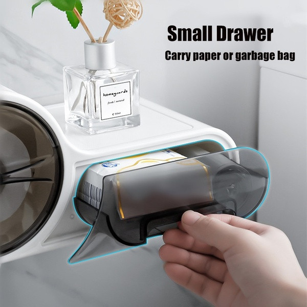 Višenamjenski samoljepljivi držač za toaletni papir s ormarićem za dodatke