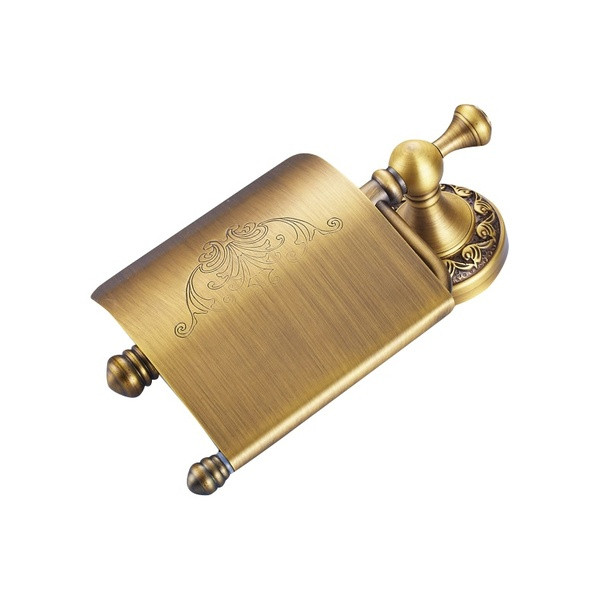 Antik bronz toalettpapír tartó gravírozással