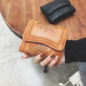 Καθημερινό γυναικείό έκο δερμάτινο πορτοφόλι με κέντημα