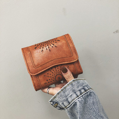 Καθημερινό γυναικείό έκο δερμάτινο πορτοφόλι με κέντημα