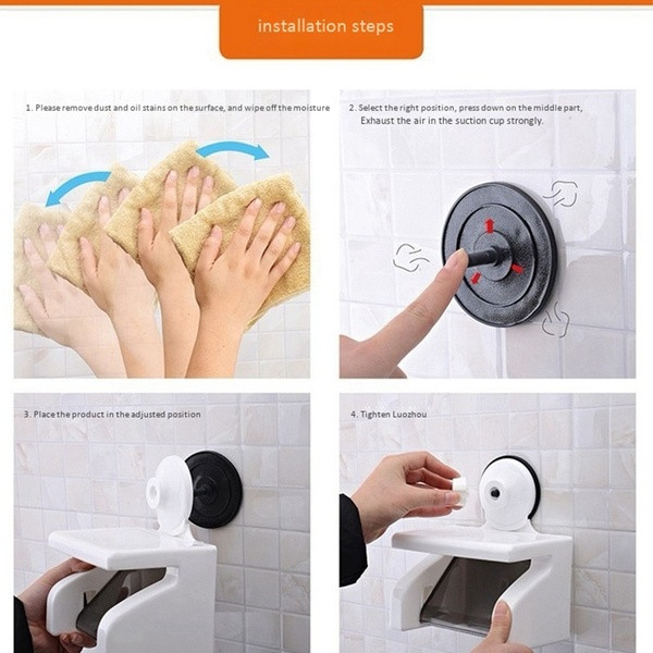 Műanyag falra szerelhető WC-papír tartó maximum 5 kg teherbírással