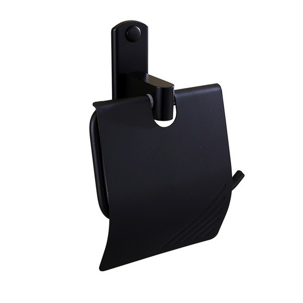 Metalni mat crni držač za toalet papir