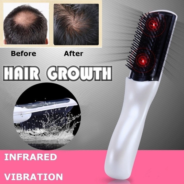 Wireless hair comb - therapy with infrared rays and vibrations for massage and hair growth