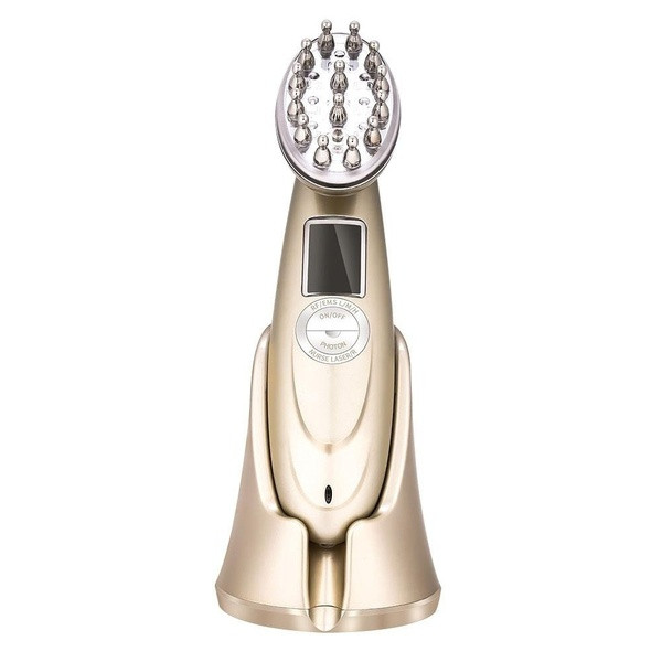 Lazerinės plaukų šukos su LED šviesa skatina plaukų augimą ir masažuoja galvos odą vibracija