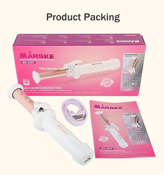 Nešiojamas belaidis plaukų suktukas su keramine danga ir įkraunamas per USB laidą