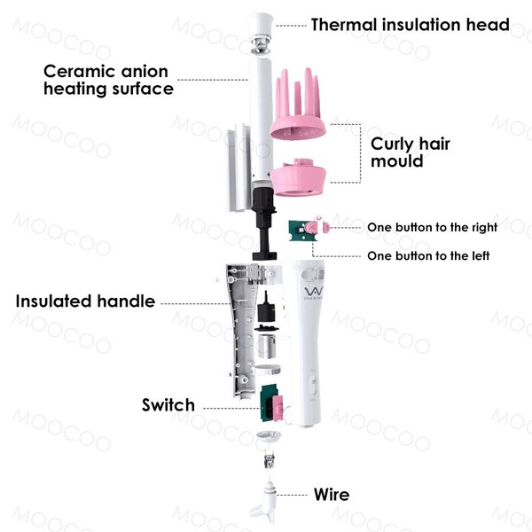 Profesionalus automatinis plaukų suktukas su keramine danga