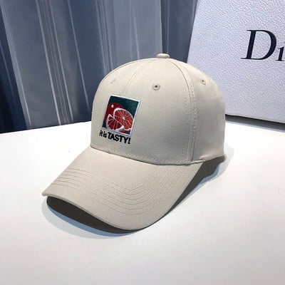 Καθημερινό γυναικείο καπέλο με κορδόνι και κέντημα με την επιγραφή `IT IS TASTY`