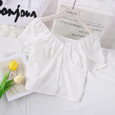 Casual Γυναικεία μπλούζα σιφόν με Floral Εκτύπωση και 3/4 μανίκι μεβολάν