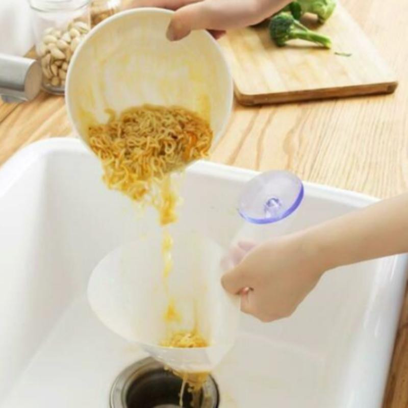 Sulankstomas plastikinis prietaisas virtuvės kanalizacijai stambesnėms atliekoms surinkti