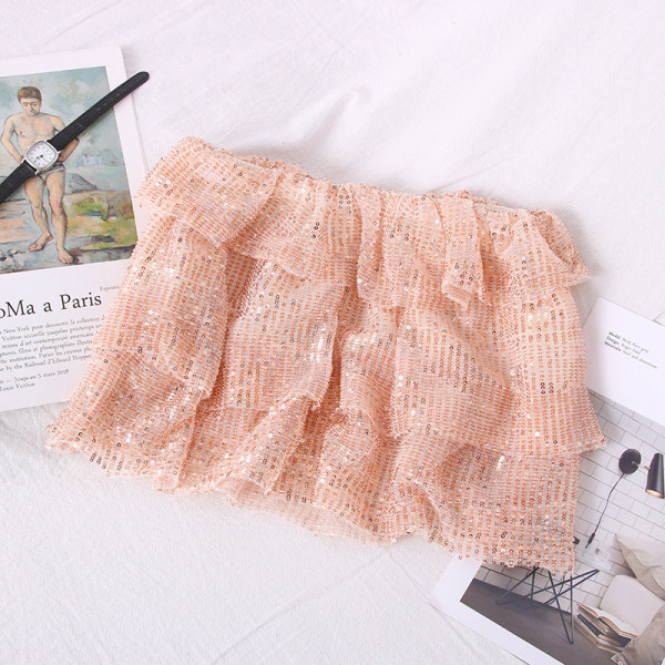 Modern női elasztikus mellszobor flitterekkel