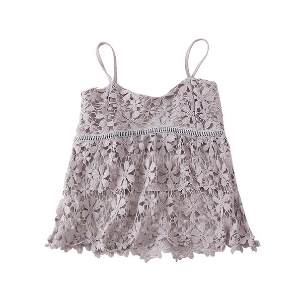 Modern női csipke felső vékony pántokkal