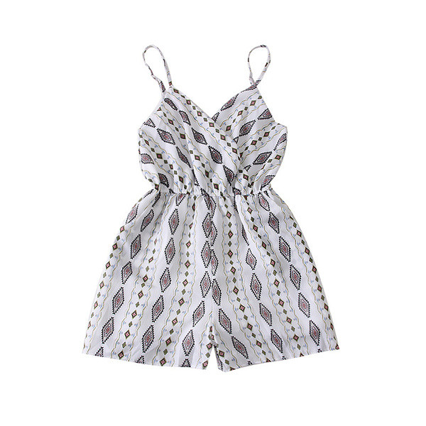 Modern női overall V-nyakkal és vékony pántokkal