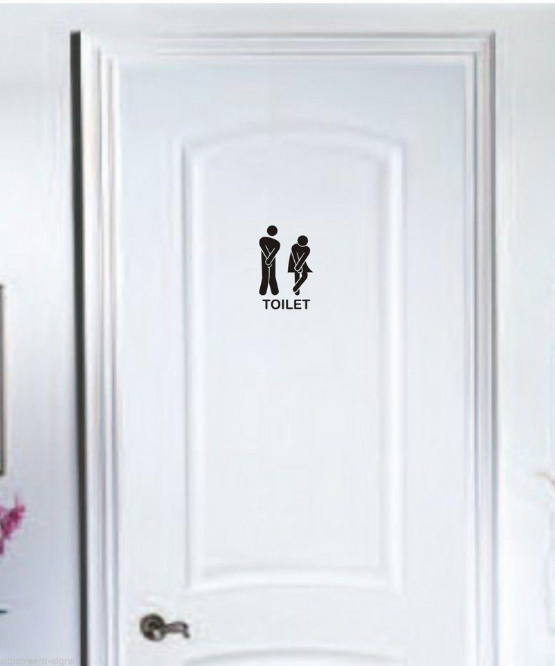 Стикер за тоалетна врата или стена от PVC материал 