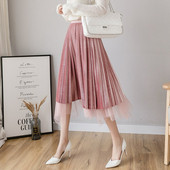 Novi model plisirane suknje od baršuna i tila