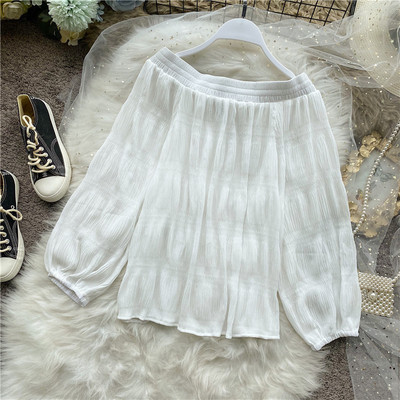 Modern női blúz széles modell, leesett ujjakkal