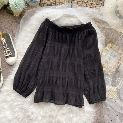 Modern női blúz széles modell, leesett ujjakkal