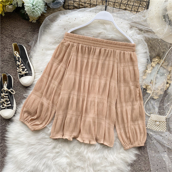 Modern női blúz széles modell, leesett ujjakkal