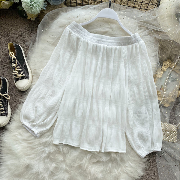 Modern női blúz széles modell, leesett ujjakkal