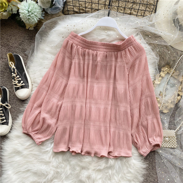 Modern női blúz széles modell, leesett ujjakkal