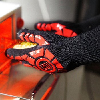 Нехлъзгаща се термоустойчива ръкавица за барбекю с топлоустойчивост до 500 ℃