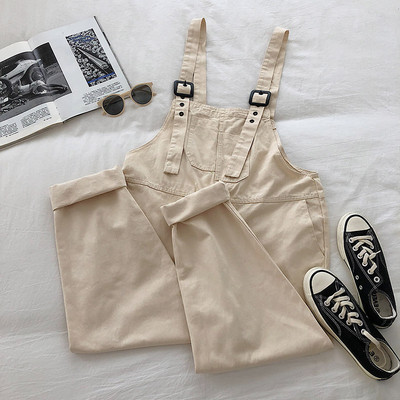 Γυναικεία casual ολόσωμη φόρμα φαρδύ μοντέλο με τιράντακια