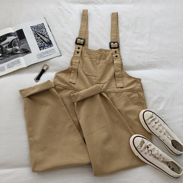 Γυναικεία casual ολόσωμη φόρμα φαρδύ μοντέλο με τιράντακια