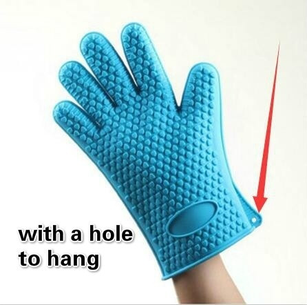 Karščiui atsparios silikoninės virtuvinės pirštinės
