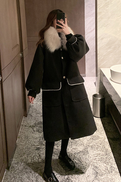 Naiste talvemantli lai mudel sulekrae ja taskutega